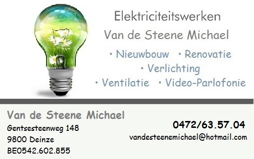 elektriciens Sleidinge Van de Steene